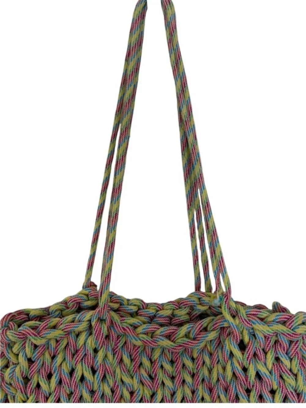 Urban Outfitters UO Zoya Rope Tote Bag Purse Blush Crochet